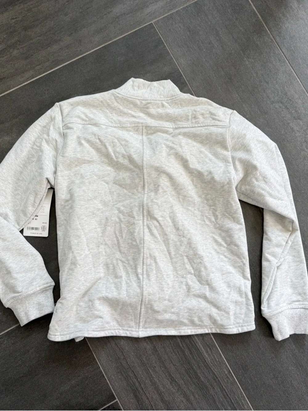 Athleta Retroterry Wrap Sweatshirt Gray NWT XS - Picture 3 of 5